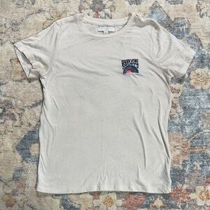 Spiritual Gangster Good Vibe Society T-Shirt Women’s Small White Rainbow Graphic